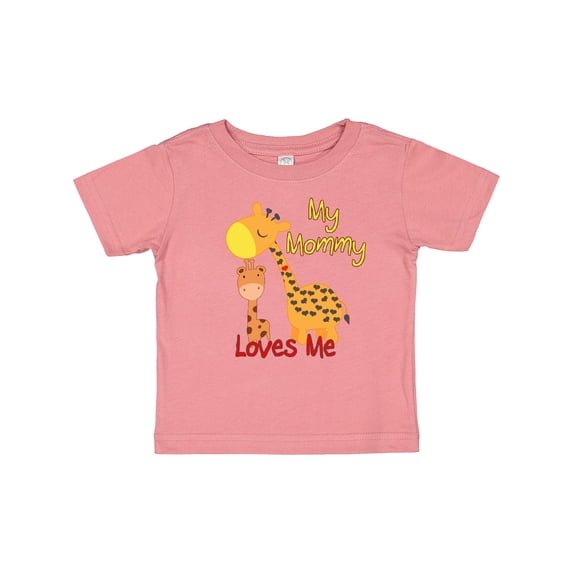 Inktastic My Mommy Loves Me Giraffe Boys or Girls Baby T-Shirt