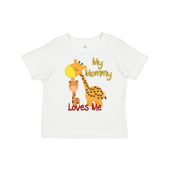 Inktastic My Mommy Loves Me Giraffe Boys or Girls Toddler T-Shirt