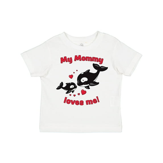 Inktastic My Mommy Loves Me Orca Baby Boys or Girls Toddler T-Shirt