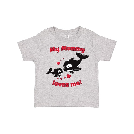 Inktastic My Mommy Loves Me Orca Baby Boys or Girls Toddler T-Shirt