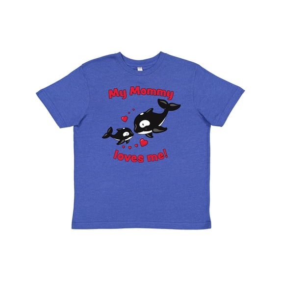 Inktastic My Mommy Loves Me- Orca Baby Youth T-Shirt