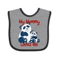 thumbnail image 1 of Inktastic My Mommy Loves Me Panda Boys or Girls Baby Bib, 1 of 4