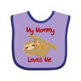 thumbnail image 1 of Inktastic My Mommy Loves Me Sloth Boys or Girls Baby Bib, 1 of 4