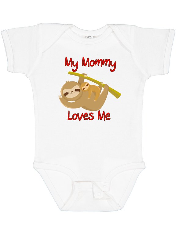 My Mommy Loves Me Sloth Boys or Girls Baby Bodysuit