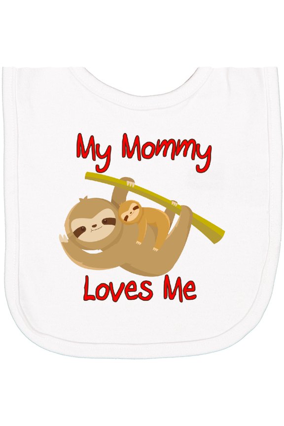 My Mommy Loves Me Sloth Newborn Bib