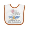 thumbnail image 1 of Inktastic My Mommy Loves Me to the Moon and Back Boys or Girls Baby Bib, 1 of 4