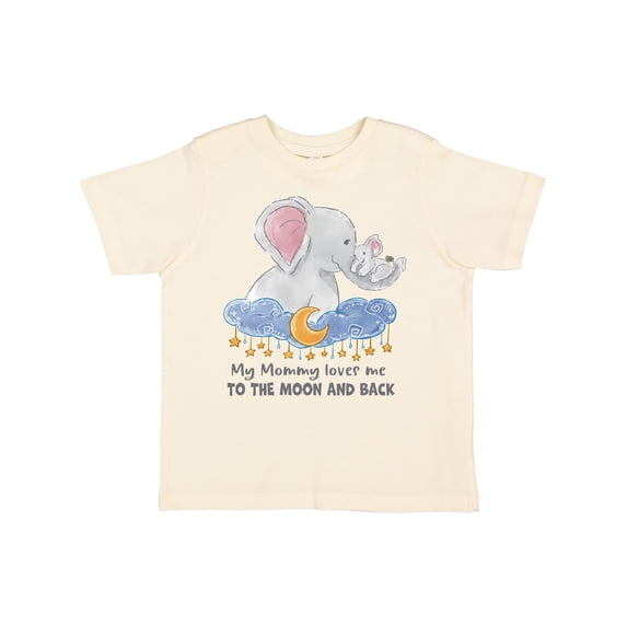 Inktastic My Mommy Loves me to the Moon and Back Elephant Family Boys or Girls Toddler T-Shirt