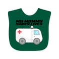 thumbnail image 1 of Inktastic My Mommy Saves Lives Ambulance Boys or Girls Baby Bib, 1 of 4