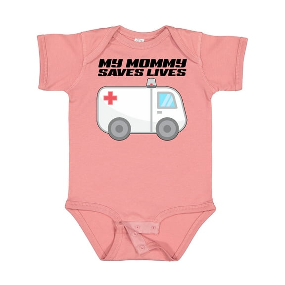Inktastic My Mommy Saves Lives Ambulance Boys or Girls Baby Bodysuit