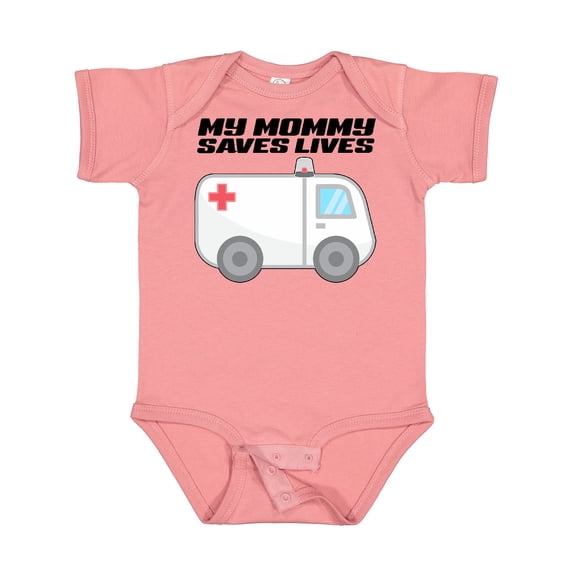 Inktastic My Mommy Saves Lives Ambulance Boys or Girls Baby Bodysuit