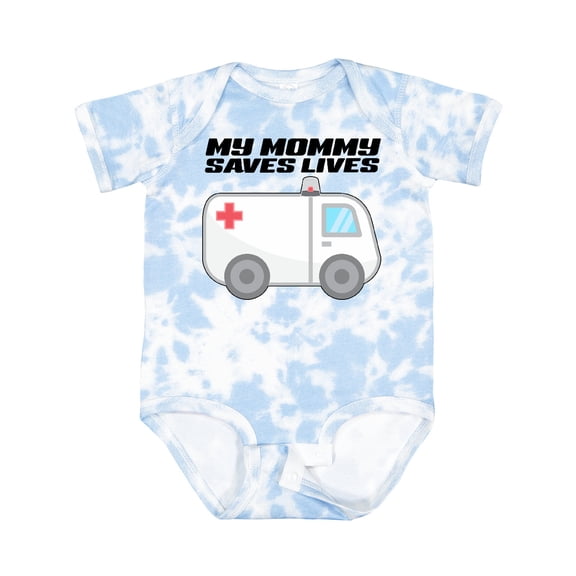 Inktastic My Mommy Saves Lives Ambulance Boys or Girls Baby Bodysuit