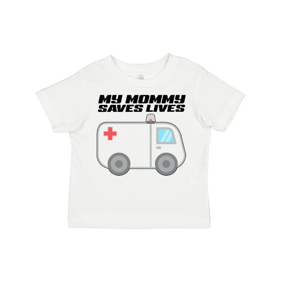 Inktastic My Mommy Saves Lives- Ambulance Boys or Girls Toddler T-Shirt