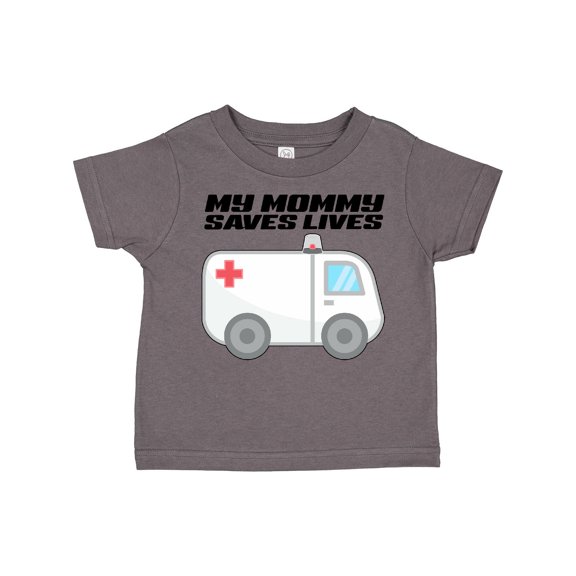 Inktastic My Mommy Saves Lives- Ambulance Boys or Girls Toddler T-Shirt