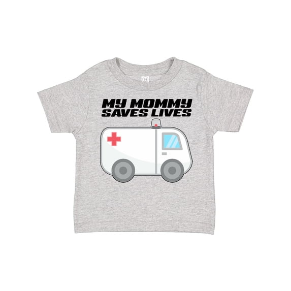 Inktastic My Mommy Saves Lives- Ambulance Boys or Girls Toddler T-Shirt