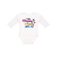 thumbnail image 1 of Inktastic My Mommy and Daddy Love Me with Hearts Boys or Girls Long Sleeve Baby Bodysuit, 1 of 5
