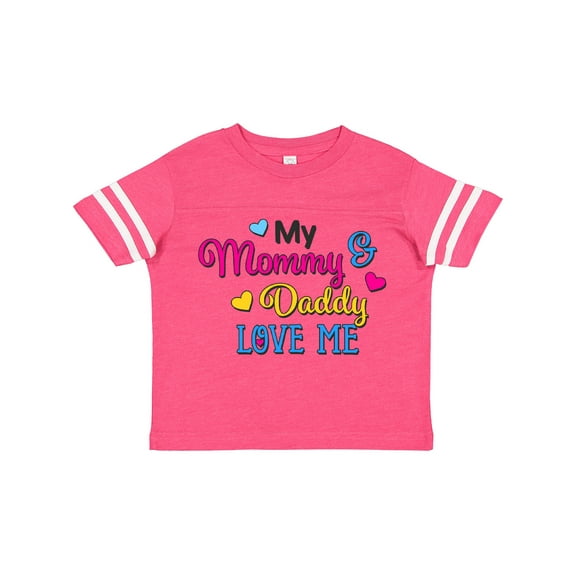 Inktastic My Mommy and Daddy Love Me with Hearts Boys or Girls Toddler T-Shirt