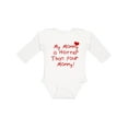 thumbnail image 1 of Inktastic My Mommy is Hotter Than Your Mommy Boys or Girls Long Sleeve Baby Bodysuit, 1 of 5