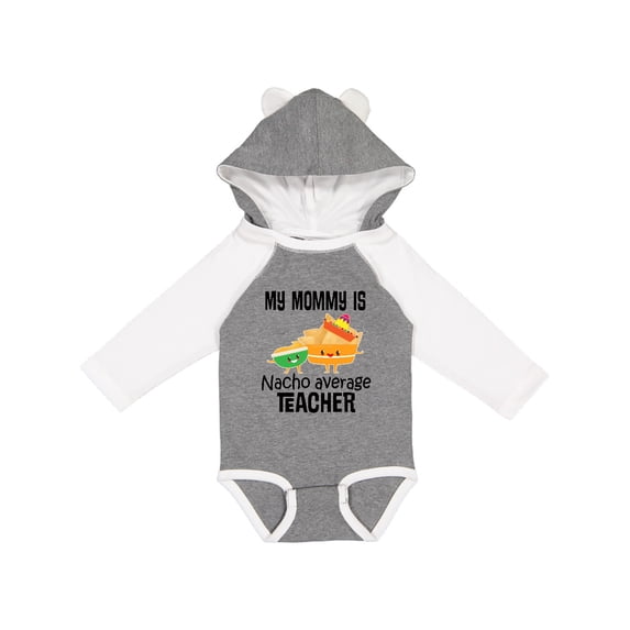 Inktastic My Mommy is Nacho Average Teacher Boys or Girls Long Sleeve Baby Bodysuit