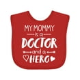 thumbnail image 1 of Inktastic My Mommy is a Doctor and a Hero Boys or Girls Baby Bib, 1 of 4