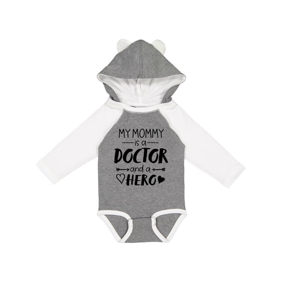 Inktastic My Mommy is a Doctor and a Hero Boys or Girls Long Sleeve Baby Bodysuit