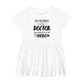 thumbnail image 1 of Inktastic My Mommy is a Doctor and a Hero Girls Baby Dress, 1 of 5