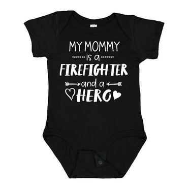 Inktastic My Mommy is a Firefighter and a Hero Boys or Girls Baby Bodysuit