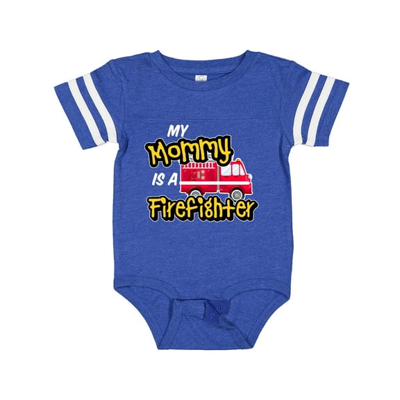 Inktastic My Mommy is a Firefighter with Fire Truck Boys or Girls Baby Bodysuit