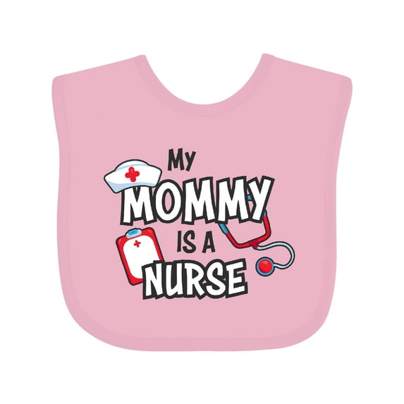 Inktastic My Mommy is a Nurse Boys or Girls Baby Bib