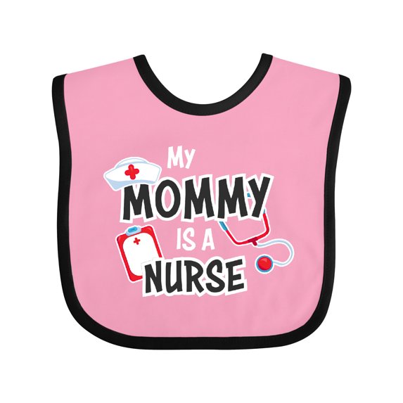 Inktastic My Mommy is a Nurse Boys or Girls Baby Bib