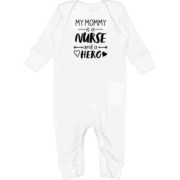 Inktastic My Mommy is a Nurse and a Hero Baby Romper Coveralls