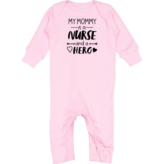 Inktastic My Mommy is a Nurse and a Hero Baby Romper Coveralls