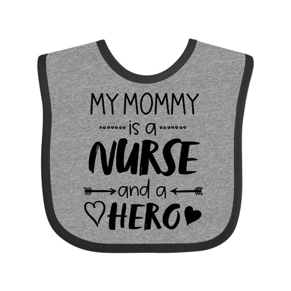 Inktastic My Mommy is a Nurse and a Hero Boys or Girls Baby Bib