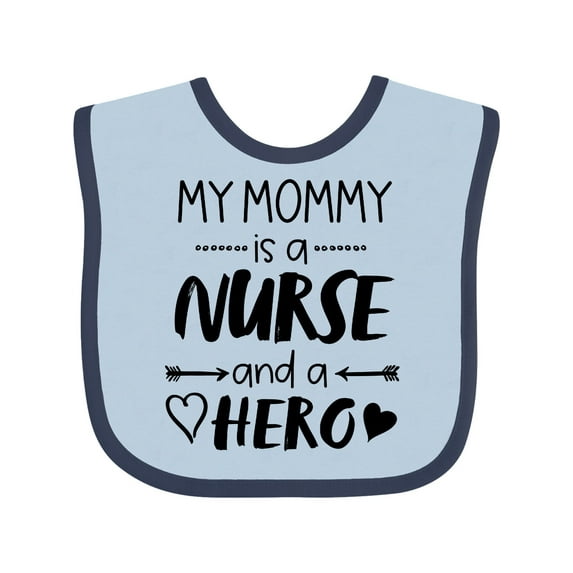 Inktastic My Mommy is a Nurse and a Hero Boys or Girls Baby Bib