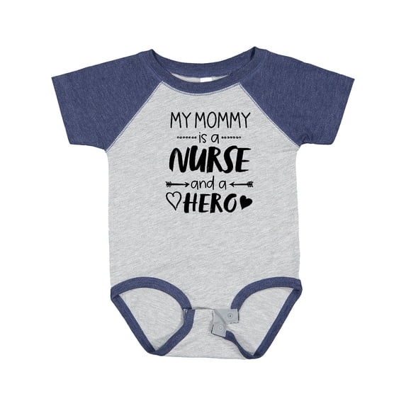 Inktastic My Mommy is a Nurse and a Hero Boys or Girls Baby Bodysuit
