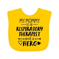 Inktastic My Mommy is a Respiratory Therapist and a Hero Boys or Girls Baby Bib