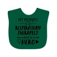thumbnail image 1 of Inktastic My Mommy is a Respiratory Therapist and a Hero Boys or Girls Baby Bib, 1 of 4