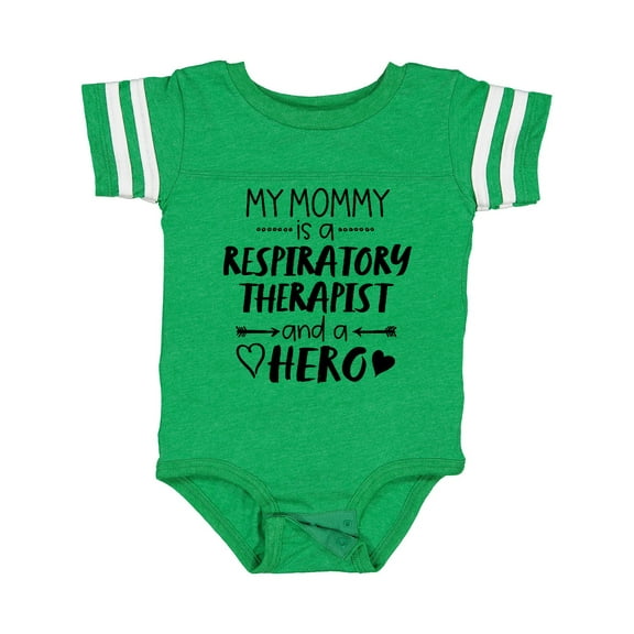 Inktastic My Mommy is a Respiratory Therapist and a Hero Boys or Girls Baby Bodysuit