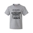 thumbnail image 1 of Inktastic My Mommy is a Respiratory Therapist and a Hero Youth T-Shirt, 1 of 5