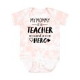 thumbnail image 1 of Inktastic My Mommy is a Teacher and a Hero Boys or Girls Baby Bodysuit, 1 of 5