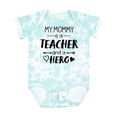 thumbnail image 1 of Inktastic My Mommy is a Teacher and a Hero Boys or Girls Baby Bodysuit, 1 of 5