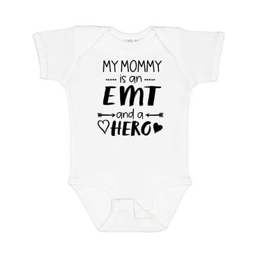 Inktastic My Mommy is an EMT and a Hero Boys or Girls Baby Bodysuit