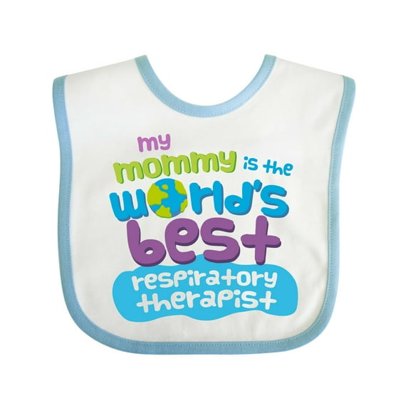 Inktastic My Mommy is the Best Respiratory Therapist Boys or Girls Baby Bib