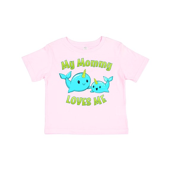 Inktastic My Mommy loves me- cute narwhal Boys or Girls Toddler T-Shirt