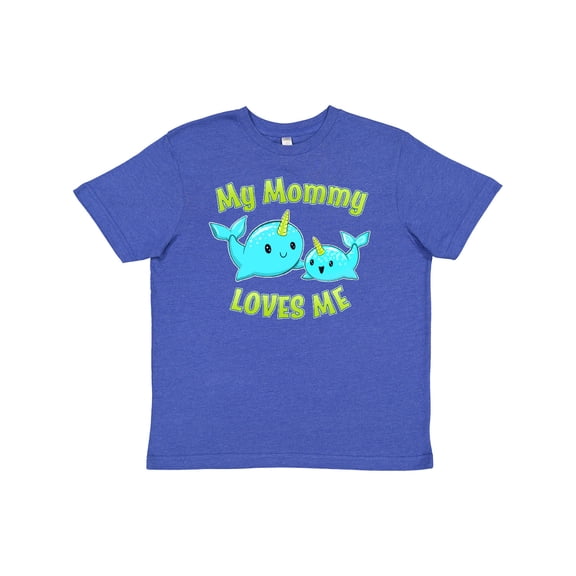Inktastic My Mommy loves me- cute narwhal Youth T-Shirt
