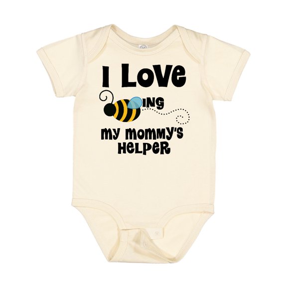 Inktastic My Mommy's Helper Little Bee Kids Boys or Girls Baby Bodysuit