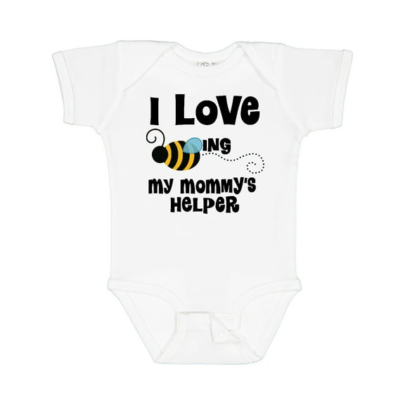 Inktastic My Mommy's Helper Little Bee Kids Boys or Girls Baby Bodysuit