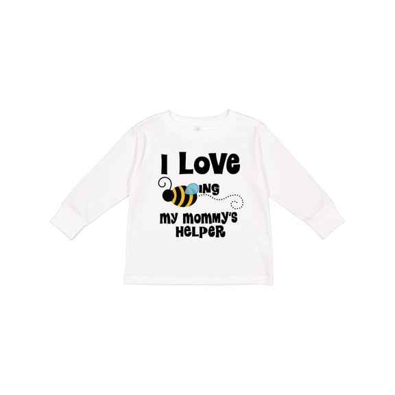 Inktastic My Mommy's Helper Little Bee Kids Boys or Girls Long Sleeve Toddler T-Shirt