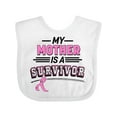 thumbnail image 1 of Inktastic My Mother is a Survivor Breast Cancer Awareness Boys or Girls Baby Bib, 1 of 4