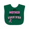 thumbnail image 1 of Inktastic My Mother is a Survivor Breast Cancer Awareness Boys or Girls Baby Bib, 1 of 4