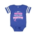 thumbnail image 1 of Inktastic My Mother is a Survivor Breast Cancer Awareness Boys or Girls Baby Bodysuit, 1 of 5